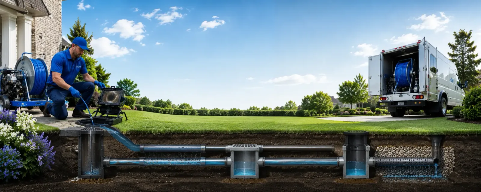 Outdoor drain cleaning information for Bath, SD